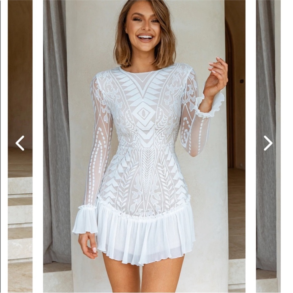 Vici dolls White Lace Dress size M